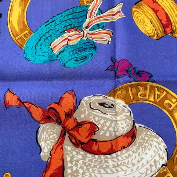 Celine Paris Cotton Scarf Hat Motif - Picture 11 of 13